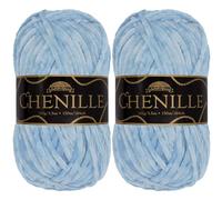 JubileeYarn Fil chenille - Poids peigné - 100 g/écheveau (2 écheveaux, 116 Empyrean)