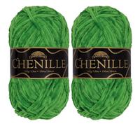 JubileeYarn Fil chenille - Poids peigné - 100 g/écheveau (2 écheveaux, 128 serpentines)