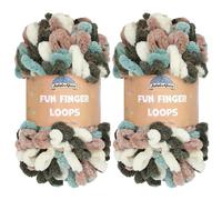 JubileeYarn Fun Finger Loops Lot de 2 écheveaux de fil de polyester, taille géante, 100 g/écheveau, Déméter
