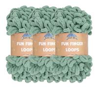 JubileeYarn Fun Finger Loops Lot de 3 écheveaux de fil en polyester 100 g