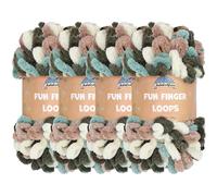 JubileeYarn Fun Finger Loops Lot de 4 écheveaux de fil de polyester, taille géante, 100 g/écheveau, Déméter