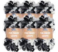 JubileeYarn Fun Finger Loops Pelote de laine en polyester Jumbo Loop 100 g/écheveau Hera 6 écheveaux