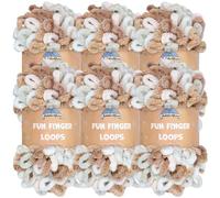 JubileeYarn Fun Finger Loops Pelote de laine en polyester Jumbo Loop 100 g/écheveau Hestia 6 écheveaux