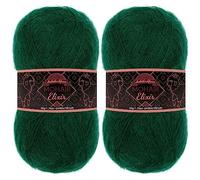 JubileeYarn Lot de 2 écheveaux de laine en mohair Elixir 50 g/pelote de laine pour bébé Motif fruits interdits