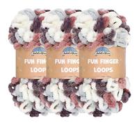 JubileeYarn Lot de 3 pelotes de fil à boucles de doigts en polyester 100 g/écheveau Hermes