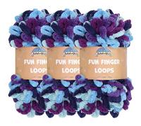 JubileeYarn Lot de 3 pelotes de fil à boucles de doigts en polyester Jumbo 100 g/écheveau Aphrodite