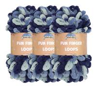 JubileeYarn Lot de 3 pelotes de fil à boucles de doigts en polyester Jumbo 100 g/écheveau Pégase