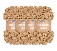 JubileeYarn Lot de 4 écheveaux de fil en polyester Jumbo Sable 100 g