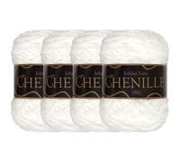 JubileeYarn Lot de 4 pelotes de fil chenille peigné 100 g