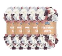 JubileeYarn Lot de 5 pelotes de fil à boucles de doigts en polyester Jumbo 100 g/écheveau Hermes