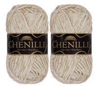 JubileeYarn Pelote de fil chenille - Poids peigné - 100 g/écheveau (2 écheveaux, 101 opale)
