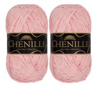 JubileeYarn Pelote de fil chenille - Poids peigné - 100 g/écheveau (2 écheveaux, romarin 124)