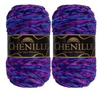JubileeYarn Pelote de fil chenille - Poids peigné - 100 g/écheveau - Elysium - 2 écheveaux