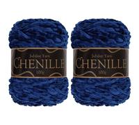 JubileeYarn Pelote de laine chenille - Poids peigné - 100 g/gâteau - Lolite - 2 gâteaux