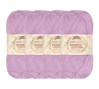 JubileeYarn Pelote de laine en bambou doux pour bébé - 50 g par pelote - couleur Lilacs - 4 pelotes