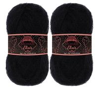 JubileeYarn Pelote de laine mohair Elixir - 50 g/pelote de laine pour bébé - Chocotini - 2 écheveaux