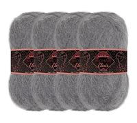 JubileeYarn Pelote de laine mohair Elixir - 50 g/pelote de laine pour bébé - Vesper - 4 écheveaux