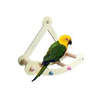 Jubilfex Perca Swing Jouet balançoire, bateau pirate, perroquet en bois, draisienne, divertissement et exercice, jouet swing pour petites cages