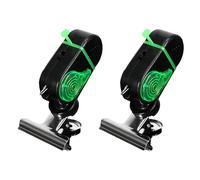 Jubilofex Alarme de morsure de canne à pêche, alarme de morsure de poisson pour la nuit, clip de bras de pêche de nuit, indicateur d'appât électronique pour l'extérieur, ensemble de 2 horloge sensible