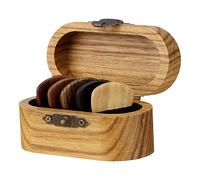 Jubilofex Boîte à Bijoux Ovale en Bois, boîte à Bijoux Portable pour médiators de Guitare, étui Multifonctionnel pour Guitare, ukulélé, Basse, 8 cm, Single Attribute, riferimento Alla