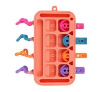 Jubilofex Comité d'activités Plug-in Board en Silicone, Jouets de développement précoce en Silicone pour âgés de 1 à 3 Ans, activité éducative