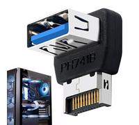 Jubilofex Connexion du panneau | Convertisseur d'en-tête USB 3.1 pour carte mère d'ordinateur TYPE E - Connecteur de commande de panneau à 90 degrés pour adolescents et femmes