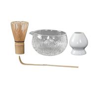 Jubilofex Ensemble de fouets - Bol traditionnel, cuillère fouet, outils et polyvalents, kit complet de style japonais pour la maison, le bureau et la relaxation