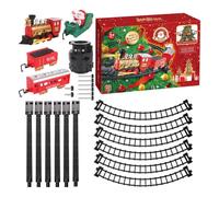 Jubilofex Ensemble de Train pour Sapin de Noël,Ornements avec Lumières et Sons | Train de Noël Musical avec Arbre et Moteur,pour Salon Chambre Salle de Jeu Cheminée Manteau Bar Fête et Anniversaire