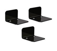 Jubilofex Étagères montées au mur, 3 pièces Acrylique étagère murale avec 6 cordes - L Supports muraux pour actions statues figure, haut-parleur, caméra