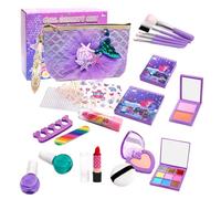 Jubilofex Kit de maquillage pour - Lavable - Kit de jeu avec accessoires cosmétiques - Pour chambre d'enfant, fête d'anniversaire, carnaval, princesses