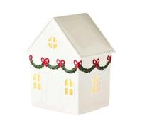 Jubilofex Maisons de Noël Lumineuses | Décoration de fête en résine - Village de Noël Maisons Décoration de Table pour Chambre à Coucher, Salon, Bureau, Appartement, Ferme, intérieur