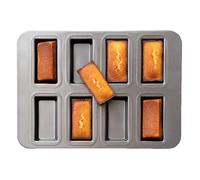 Jubilofex Moule à brownie | Moule à divisé - 8 cavités rectangulaires divisées - Plateau anti-adhésif pour muffins, brownies, cupcakes, cheesecake