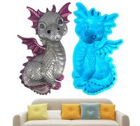 Jubilofex Moule de résine dragon | Moule 3D pour ciment et fabrication de bougies - Dragon endormi en résine époxy Moule en silicone pour projets et cadeaux