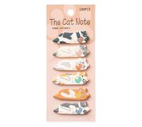Jubilofex Notes adhésives en forme de chat - 180 pages d'étiquettes en papier kawaii, intercalaires autocollants, onglets de notes ludiques | Fournitures d'écriture colorées pour femmes, élèves