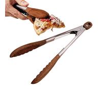 Jubilofex Pince de cuisson - 30 Centimètres de long, ustensiles de cuisine résistants à la chaleur et verrouillables, pince à griller en bois - Pour nourriture, barbecue, barbecue, , grillades