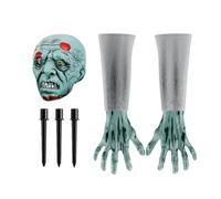 Jubilofex Piquets Effrayants d'halloween | Piquets de Pelouse avec Squelette Réaliste et Bras Décoratifs,Décorations Extérieures de Cimetière pour Ambiance de Fête sur Pelouse Allée Chemin