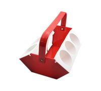 Jubilofex Porte-bouteille d'eau avec poignée, plateau à boissons avec compartiment à glace - Support de rangement à 6 emplacements pour boissons en plein air, fête, voyage, camping, pique-nique, pêche