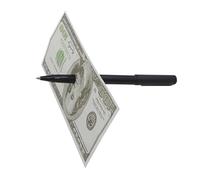 Jubilofex Stylo pénétrant, la magie travaille le stylo pénétrant | Gros plan du magicien dans le crayon trompeur par Dollar Gimmick Paper Bill Penetration Money Magie Trick