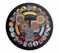 Jubilofex Tapis de divination - Nappe de tarot de 21,6 cm avec pendule métaphysique - Cadeau unique de sorcière pour la guérison spirituelle, la méditation, 22 cm de diamètre