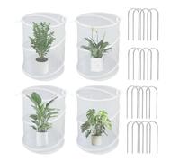 Jubilofex Tente en Mailles De Jardin - Kit De Couverture De, Bouclier De Récolte Pliable | Utilisation Approfondie du Filet Pop-up À 4 Packs avec 16 Chevilles pour Protéger Les Fleurs, Les Aux Ba