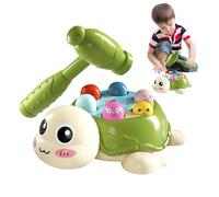 Jubilofex Whack Mole Game | Turtle martelant et martelant Jouets | Apprentissage interactif évolutif Mignon Whack Tampon Mole pour d'âge préscolaire Fille