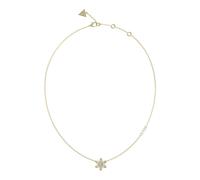 JUBN04146JWYGT/U Collier de fleurs de lotus blanc doré, beau et élégant