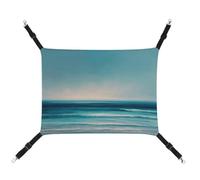 Jubonexis Abstrait Calm Ocean Hamac pour animal domestique avec sangles réglables réversible à suspendre