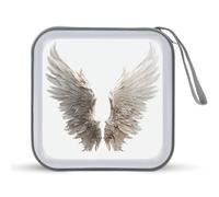 Jubonexis Angel Wings Étui de rangement esthétique pour CD DVD portable pour voiture, maison, voyage