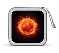 Jubonexis Ball of Fire Étui de rangement portable pour CD, DVD, voiture, maison, voyage
