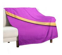 Jubonexis Bannière violette avec rayures diagonales dorées, anti-boulochage, couverture confortable et durable pour chambre à coucher, salon, canapé, sofa, lit, 127 x 152,4 cm