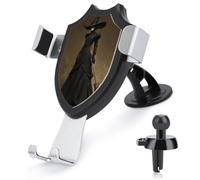 Jubonexis Belle sorcière avec un balai de voiture support de téléphone support triangle clip base grille d'aération téléphone portable voiture accessoires automobile pour smartphones portables 4-6