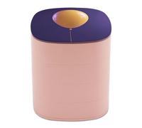 Jubonexis Boîte à bijoux avec ballon abricot sur une boîte à bijoux violet foncé pour femme, organisateur de boucles d'oreilles, organisateur de bijoux rotatif pour colliers, bracelets, bagues