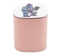 Jubonexis Boîte à bijoux rotative amusante en forme de chapeau de Père Noël rouge pour femmes, organisateur de bijoux rotatif pour colliers, bracelets, bagues