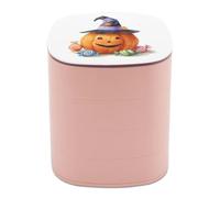 Jubonexis Boîtes à bijoux en forme de citrouille d'Halloween avec chapeau de sorcière pour femme, organisateur de boucles d'oreilles, organisateur de bijoux rotatif pour colliers, bracelets, bagues